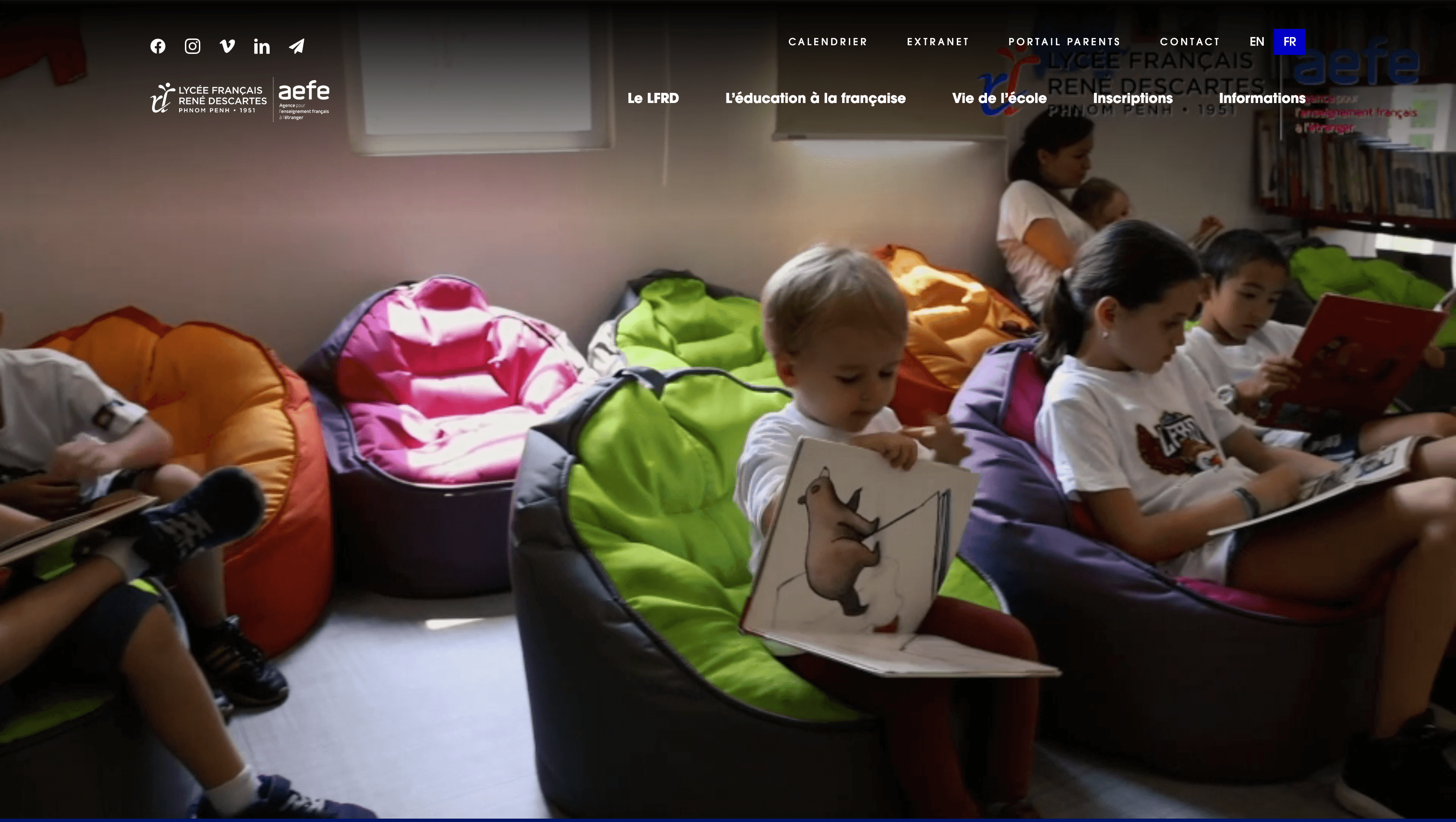 A Website Built For The French Lycée René Descartes